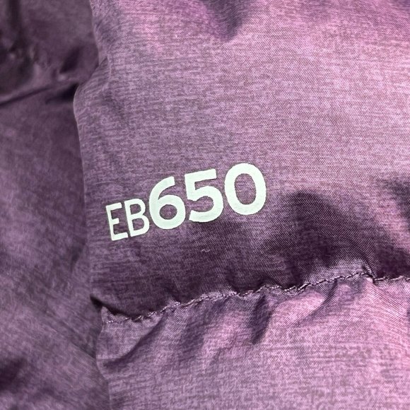Eddie Bauer EB 650 Down Puffer Jacket Womens XS Purple Hooded Zip Up Out… - Picture 5 of 8